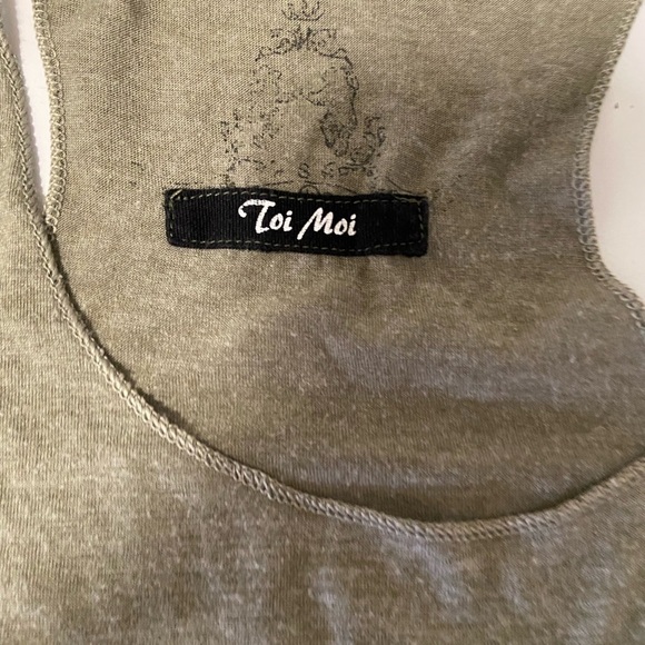 Taj‎ Moi grey green tank w hand women's size small - Picture 2 of 3